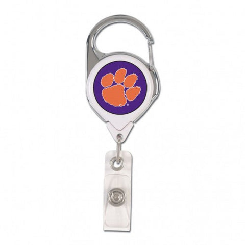 Clemson Tigers Retractable Premium Badge Holder-0