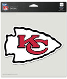 Kansas City Chiefs Decal 8x8 Die Cut Color-0