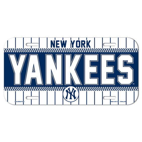 New York Yankees License Plate Plastic-0