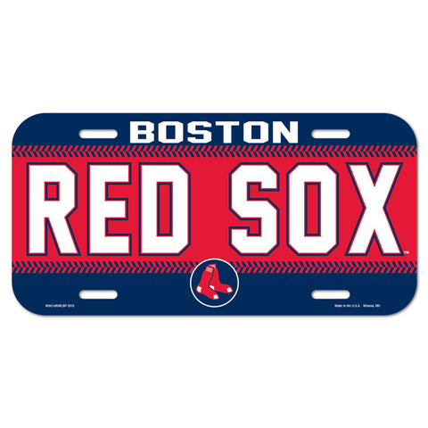 Boston Red Sox License Plate Plastic-0