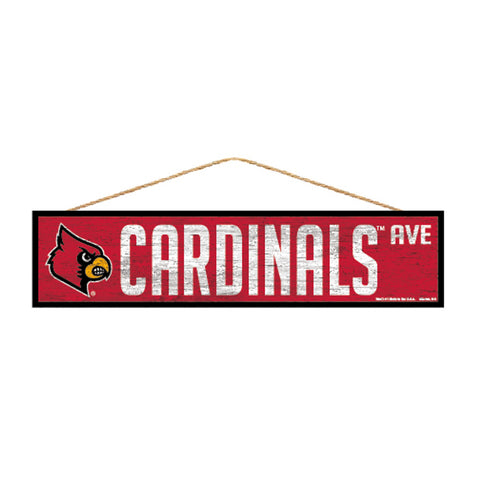 Louisville Cardinals Sign 4x17 Wood Avenue Design - Special Order-0