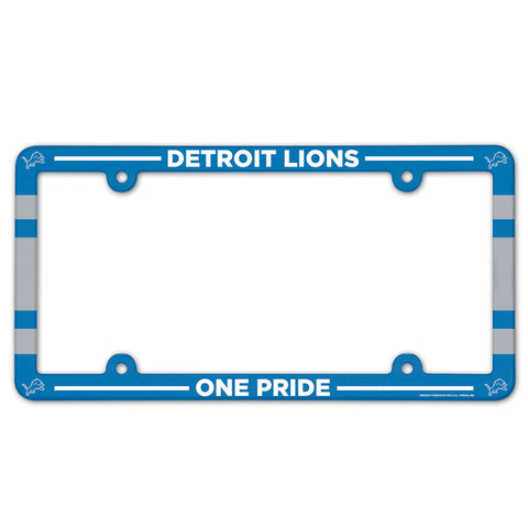 Detroit Lions License Plate Frame Plastic Full Color Style-0