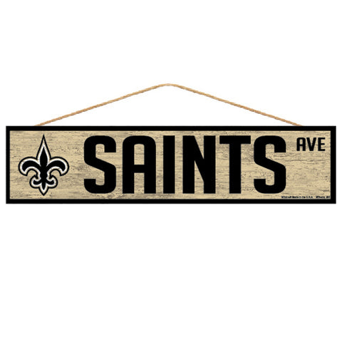 New Orleans Saints Sign 4x17 Wood Avenue Design-0