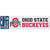 Ohio State Buckeyes Decal 3x10 Perfect Cut Wordmark Color-0