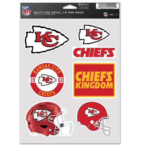 Kansas City Chiefs Decal Multi Use Fan 6 Pack-0