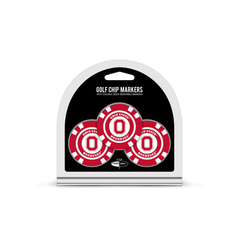 Ohio State Buckeyes Golf Chip with Marker 3 Pack-0