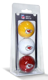 Kansas City Chiefs 3 Pack of Golf Balls-0