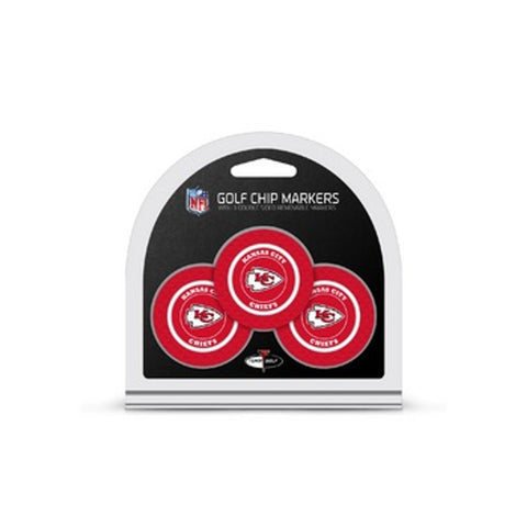 Kansas City Chiefs Golf Chip with Marker 3 Pack-0