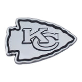 Kansas City Chiefs Auto Emblem Premium Metal Chrome-0