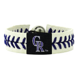 Colorado Rockies Bracelet Lavender Genuine Baseball CO-0