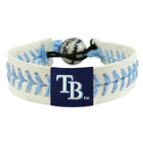 Tampa Bay Rays Bracelet Genuine Baseball Light Blue CO-0