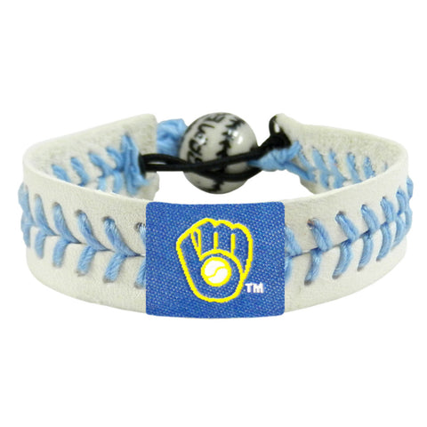 Milwaukee Brewers Bracelet Genuine Baseball Retro Logo CO-0