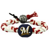 Milwaukee Brewers Classic Frozen Rope Baseball Bracelet  CO-0