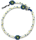 Milwaukee Brewers Necklace Frozen Rope Team Color Baseball CO-0