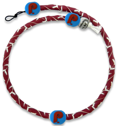 Philadelphia Phillies Necklace Frozen Rope Team Color Baseball Retro P Logo CO-0