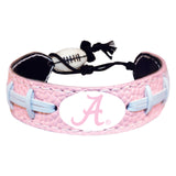 Alabama Crimson Tide Bracelet Pink Football A Logo CO-0