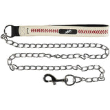 Chicago White Sox Pet Leash Leather Chain Baseball Size Medium-0