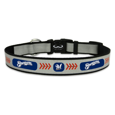 Milwaukee Brewers Pet Collar Reflective Baseball Size Medium CO-0