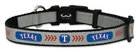 Texas Rangers Pet Collar Reflective Baseball Size Toy-0