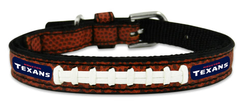 Houston Texans Pet Collar Leather Classic Football Size Toy CO-0