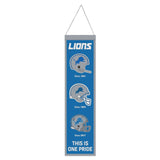 Detroit Lions Banner Wool 8x32 Heritage Evolution Design-0