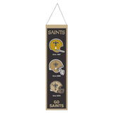 New Orleans Saints Banner Wool 8x32 Heritage Evolution Design-0