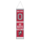 Ohio State Buckeyes Banner Wool 8x32 Heritage Evolution Design-0