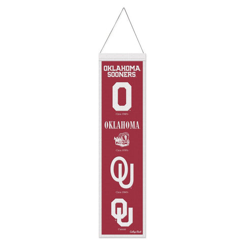 Oklahoma Sooners Banner Wool 8x32 Heritage Evolution Design-0