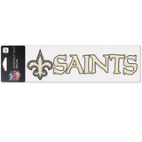 New Orleans Saints Decal 3x10 Perfect Cut Wordmark Color-0