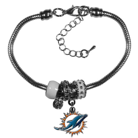 Miami Dolphins Bracelet Euro Bead Style-0