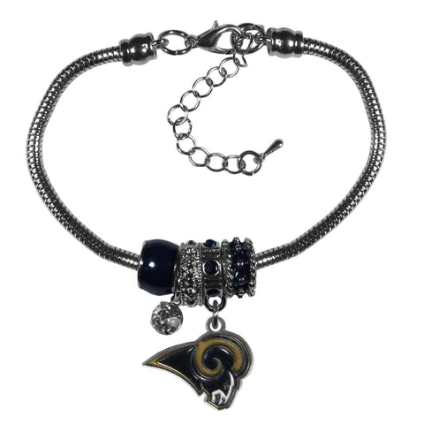 Los Angeles Rams Bracelet Euro Bead Style-0