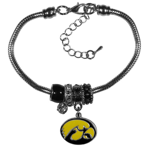 Iowa Hawkeyes Bracelet Euro Bead Style-0