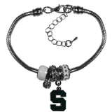 Michigan State Spartans Bracelet Euro Bead Style-0