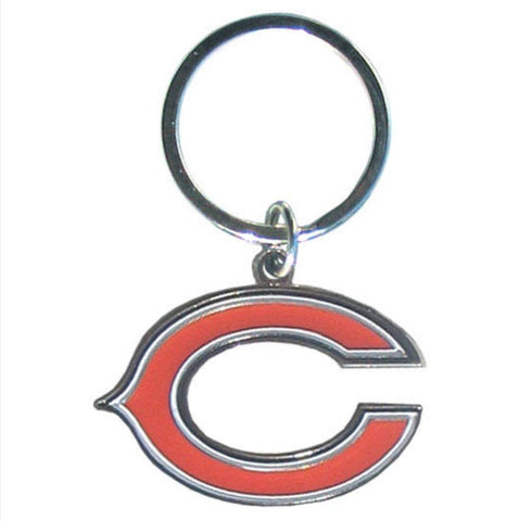 Chicago Bears Chrome Logo Cut Keychain-0