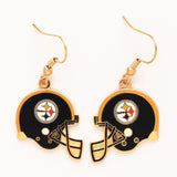 Pittsburgh Steelers Earrings Helmet Design - Special Order-0