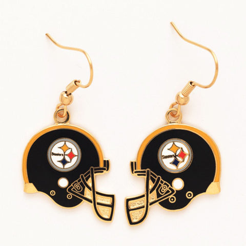 Pittsburgh Steelers Earrings Helmet Design - Special Order-0