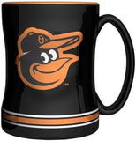 Baltimore Orioles Coffee Mug 14oz Sculpted Relief Team Color-0