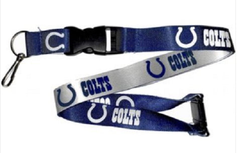 Indianapolis Colts Lanyard Reversible Blue and White-0