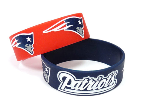 New England Patriots Bracelets 2 Pack Wide-0