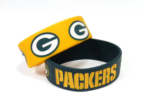 Green Bay Packers Bracelets 2 Pack Wide-0