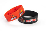 Louisville Cardinals Bracelets - 2 Pack Wide - Special Order-0