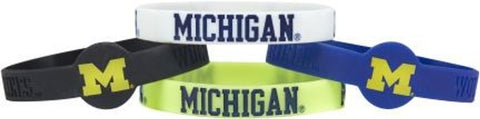 Michigan Wolverines Bracelets 4 Pack Silicone-0