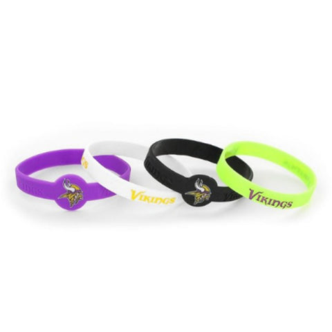 Minnesota Vikings Bracelets 4 Pack Silicone-0