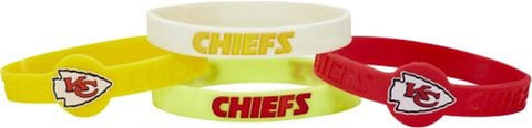 Kansas City Chiefs Bracelets 4 Pack Silicone-0