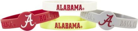 Alabama Crimson Tide Bracelets 4 Pack Silicone - Special Order-0