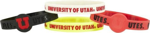 Utah Utes Bracelets - 4 Pack Silicone - Special Order-0