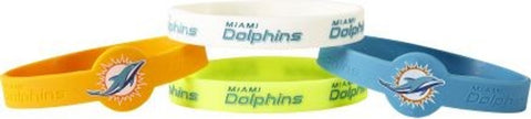 Miami Dolphins Bracelets 4 Pack Silicone-0