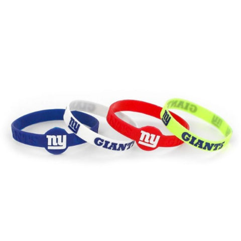 New York Giants Bracelets - 4 Pack Silicone - Special Order-0