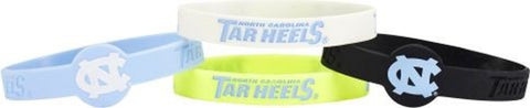 North Carolina Tar Heels Bracelets - 4 Pack Silicone - Special Order-0