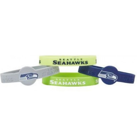 Seattle Seahawks Bracelets 4 Pack Silicone-0